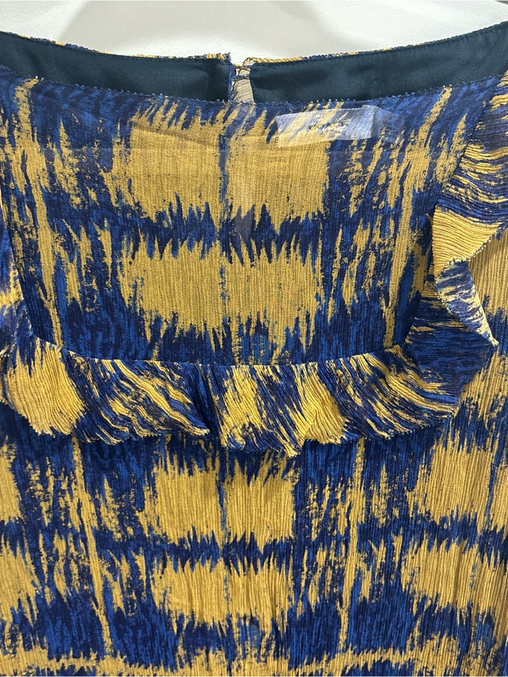 Coach Abstract Navy and Mustard Print Dress - Picture 8 of 8